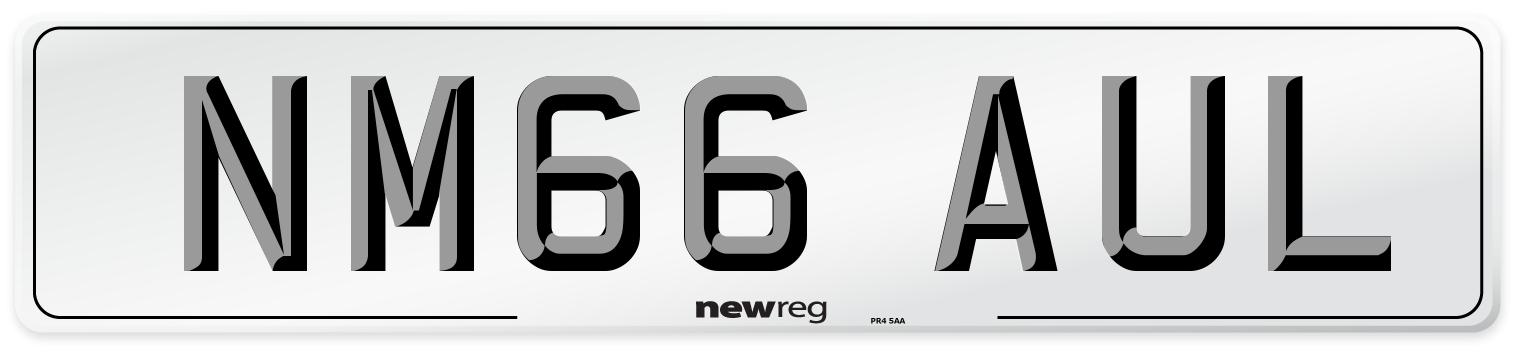 NM66 AUL Number Plate from New Reg